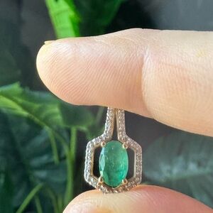 Emerald and Diamond Pendant